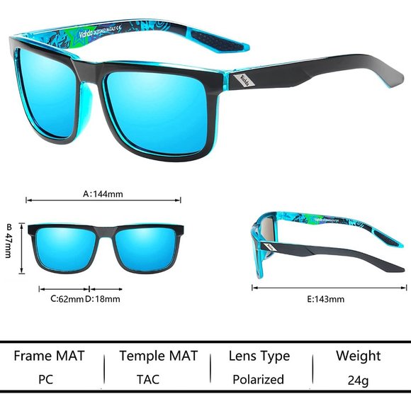 Polarized Sunglasses for Men Fishing Driving Running Sports Glasses Wome… - Picture 8 of 15